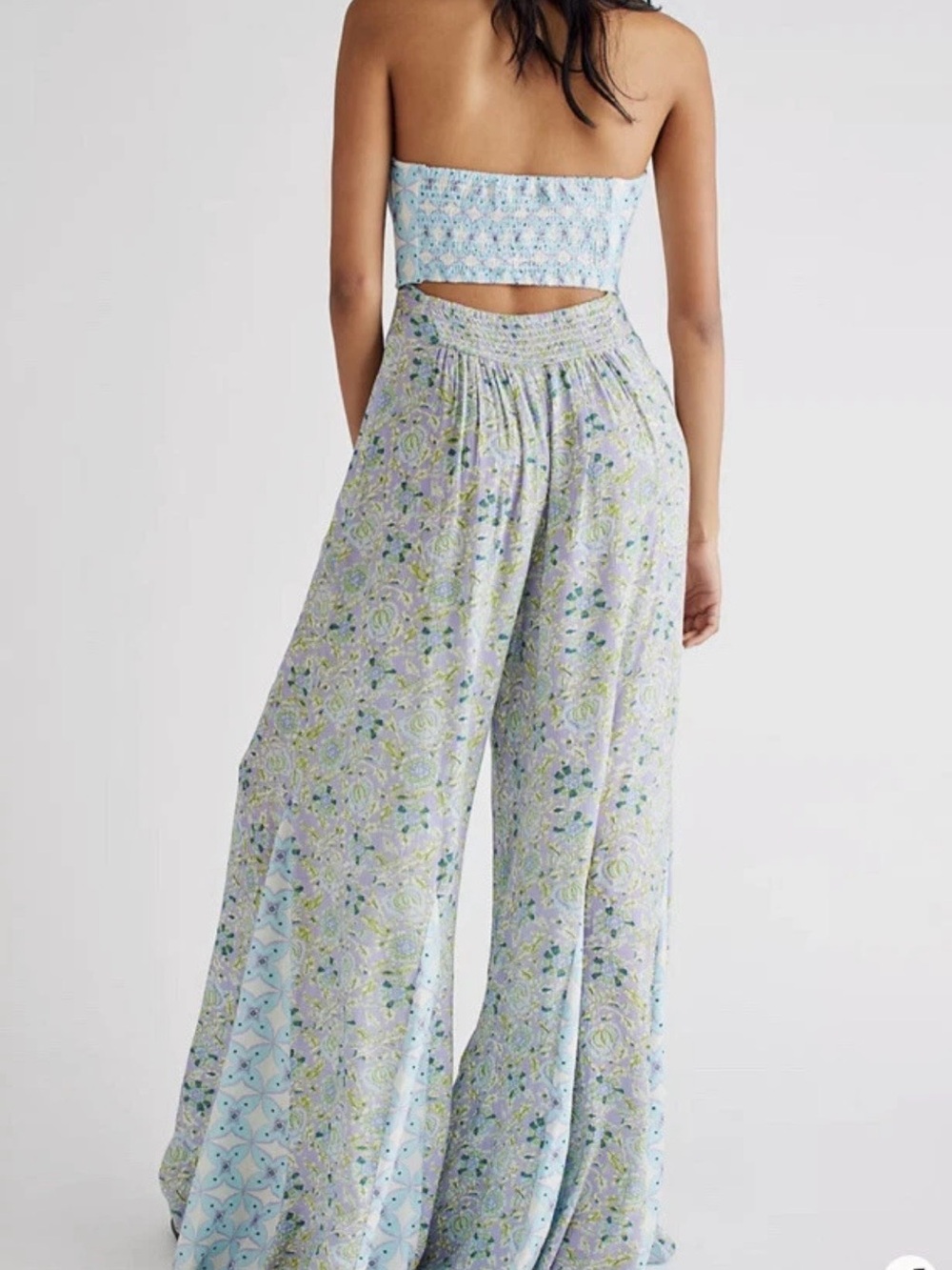Free People Juliet Cutout Strapless Wide Leg Jumpsuit - Picture 2 of 10